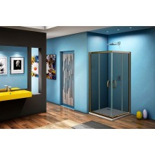 Душевой уголок Good Door Jazze CR-80-B-BR 80x80 профиль Бронза стекло тонированное
