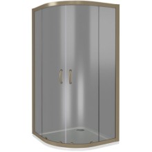 Душевой уголок Good Door Jazze R-80-B-BR 80x80 профиль Бронза стекло тонированное