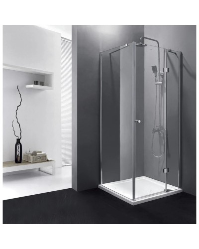 Душевой уголок Cezares Verona 90x90 см текстурное стекло VERONA-W-A-1-90-P-Cr-R