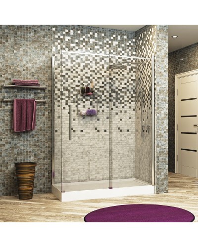 Душевой уголок WasserKRAFT Dinkel 130x100 58R34 профиль Хром стекло прозрачное