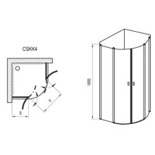 Душевой уголок Ravak Chrome CSKK4-90 блестящий Transparent 3Q170C00Z1