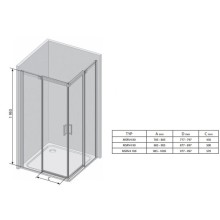 Душевой уголок Ravak MSRV4-80/80 белый Transparent 1WV44100Z1