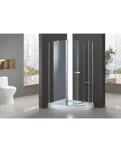 Душевой уголок Cezares Elena 120x90 см текстурное стекло ELENA-W-RH-1-120/90-P-Cr-L