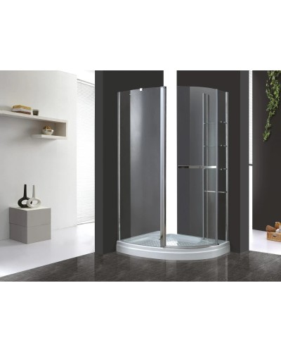 Душевой уголок Cezares Elena 120x90 см текстурное стекло ELENA-W-RH-1-120/90-P-Cr-L