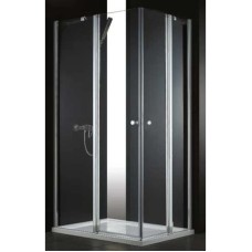 Душевой уголок Cezares Elena 120x100 см текстурное стекло ELENA-W-AH-2-120/100-P-Cr-L