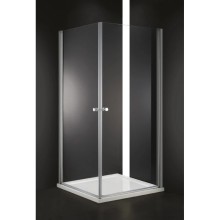 Душевой уголок Cezares Elena 90x90 см текстурное стекло ELENA-W-A-2-90-P-Cr