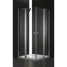 Душевой уголок Cezares Elena 120x120 см текстурное стекло ELENA-W-A-22-120-P-Cr