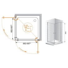 Душевой уголок Cezares Triumph 70x70 см прозрачное стекло TRIUMPH-D-A-2-70-C-Cr