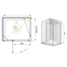 Душевой уголок Cezares Triumph 110x80 см прозрачное стекло TRIUMPH-D-AH-1-110/80-C-Cr-L