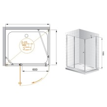 Душевой уголок Cezares Triumph 110x90 см прозрачное стекло TRIUMPH-D-AH-1-110/90-C-Cr-L