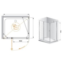 Душевой уголок Cezares Triumph 120x100 см текстурное стекло TRIUMPH-D-AH-1-120/100-P-Cr-R