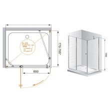 Душевой уголок Cezares Triumph 120x80 см прозрачное стекло TRIUMPH-D-AH-1-120/80-C-Cr-L