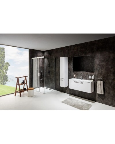 Душевой уголок Ravak Matrix MSDPS-100/80 L белый Transparent 0WLA4100Z1