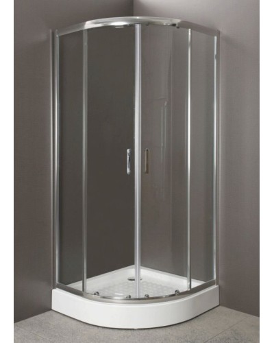 Душевой уголок BelBagno UNO-195-R-2-80-C-Cr 80х80 профиль Хром стекло прозрачное