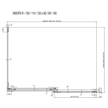 Душевой уголок Ravak Matrix MSDPS-110/80 R блестящий Transparent 0WPD4C00Z1