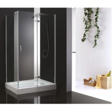 Душевой уголок Cezares Bergamo 100x90 см текстурное стекло BERGAMO-W-AH-1-100/90-P-Cr-R