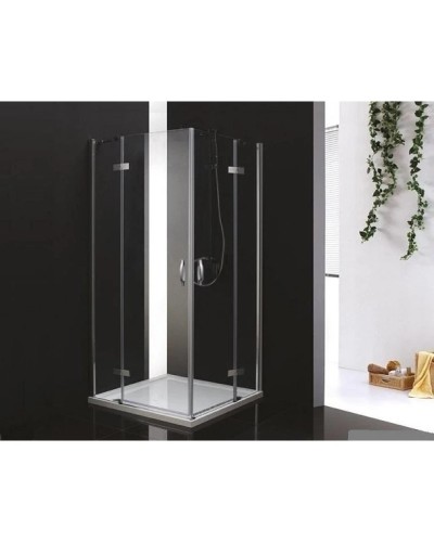 Душевой уголок Cezares Bergamo 90x90 см текстурное стекло BERGAMO-W-A-2-90-P-Cr