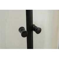 Душевой уголок Orange E01-090TB 90x90 профиль Черный стекло прозрачное