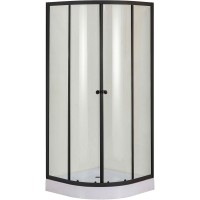 Душевой уголок Orange E01-090TB 90x90 профиль Черный стекло прозрачное
