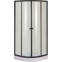 Душевой уголок Orange E01-100TB 100x100 профиль Черный стекло прозрачное