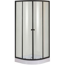 Душевой уголок Orange E01-100TB 100x100 профиль Черный стекло прозрачное