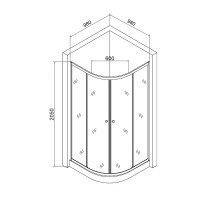 Душевой уголок Orange E01-100TB 100x100 профиль Черный стекло прозрачное