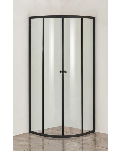 Душевой уголок Orange E01-090TB/G 90x90 профиль Черный стекло прозрачное
