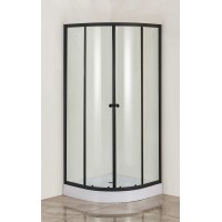 Душевой уголок Orange E01-100TB/G 100x100 профиль Черный стекло прозрачное