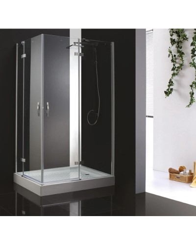 Душевой уголок Cezares Bergamo 100x90 см текстурное стекло BERGAMO-W-AH-2-100/90-P-Cr-R