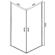 Душевой уголок Orange E04-090TCR 90x90 профиль Хром стекло прозрачное