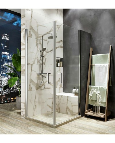 Душевой уголок Orange E04-100TCR 100x100 профиль Хром стекло прозрачное