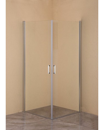 Душевой уголок Orange E04-100TCR 100x100 профиль Хром стекло прозрачное