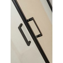 Душевой уголок Orange E04-100TB 100x100 профиль Черный стекло прозрачное