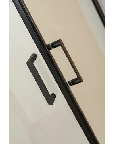 Душевой уголок Orange E04-100TB 100x100 профиль Черный стекло прозрачное