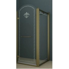 Душевой уголок Cezares Retro 90x90 см прозрачное c матовым узором RETRO-A-A-1-90-CP-Br-L