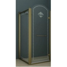 Душевой уголок Cezares Retro 90x100 см прозрачное c матовым узором RETRO-A-AH-1-90/100-CP-Br-R