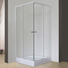 Душевой уголок Royal Bath HPD 90х90 RB 90 HPD-T без поддона профиль Белый стекло прозрачное