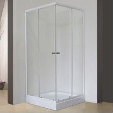 Душевой уголок Royal Bath HPD 100х100 RB 100 HPD-T без поддона профиль Белый стекло прозрачное