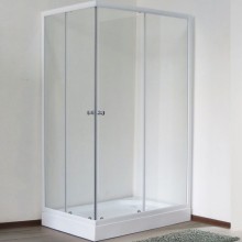 Душевой уголок Royal Bath HPD 100х90 RB 9100 HPD-T без поддона профиль Белый стекло прозрачное