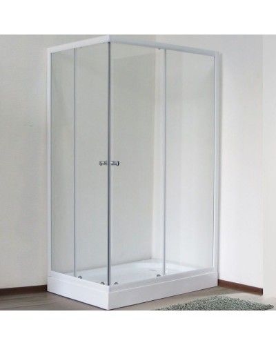 Душевой уголок Royal Bath HPD 100х90 RB 9100 HPD-T без поддона профиль Белый стекло прозрачное