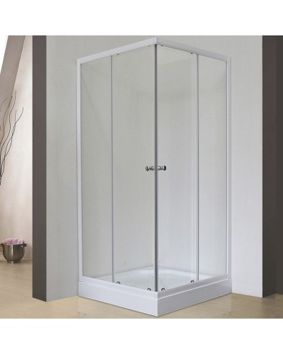 Душевой уголок Royal Bath HPD 75х80 RB8075HPD-T без поддона профиль Белый стекло прозрачное