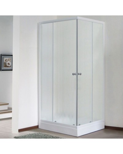 Душевой уголок Royal Bath HPD 75х90 RB9075HPD-C без поддона профиль Белый стекло матовое