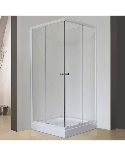 Душевой уголок Royal Bath HPD 85х90 RB9085HPD-T без поддона профиль Белый стекло прозрачное