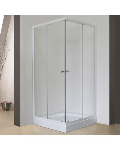 Душевой уголок Royal Bath HPD 85х85 RB85HPD-T без поддона профиль Белый стекло прозрачное