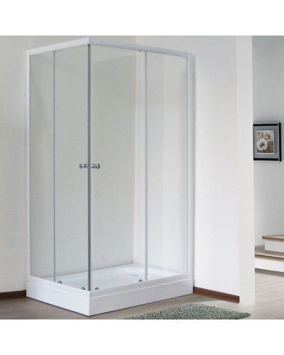 Душевой уголок Royal Bath HPD 85х100 RB1085HPD-T без поддона профиль Белый стекло прозрачное