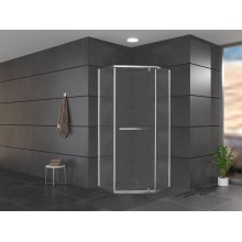Душевой уголок Cerutti SPA Chika ZP101T 100x100 профиль Хром стекло прозрачное