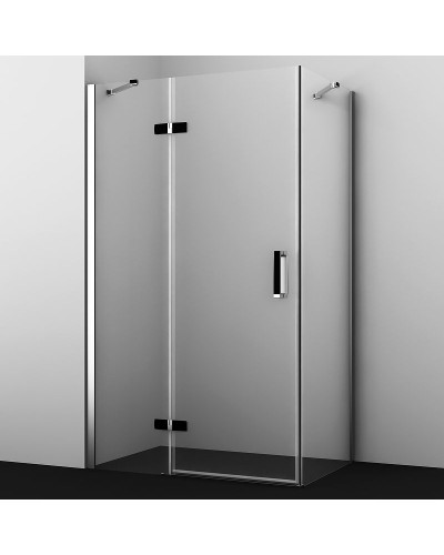 Душевой уголок WasserKRAFT Aller 120х100 L 10H10LBLACK MATT профиль Хром матовый стекло прозрачное
