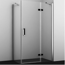 Душевой уголок WasserKRAFT Aller 120х100 R 10H10RBLACK профиль Хром стекло прозрачное