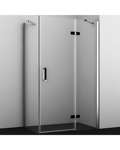 Душевой уголок WasserKRAFT Aller 120х100 R 10H10RBLACK профиль Хром стекло прозрачное