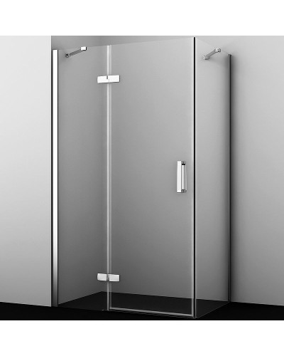 Душевой уголок WasserKRAFT Aller 120х100 L 10H10LWHITE профиль Хром стекло прозрачное